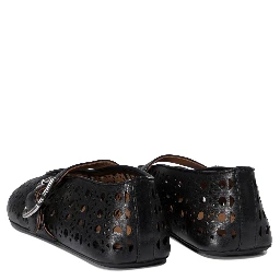 Leather ballets flat