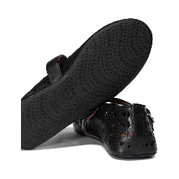 Leather ballets flat