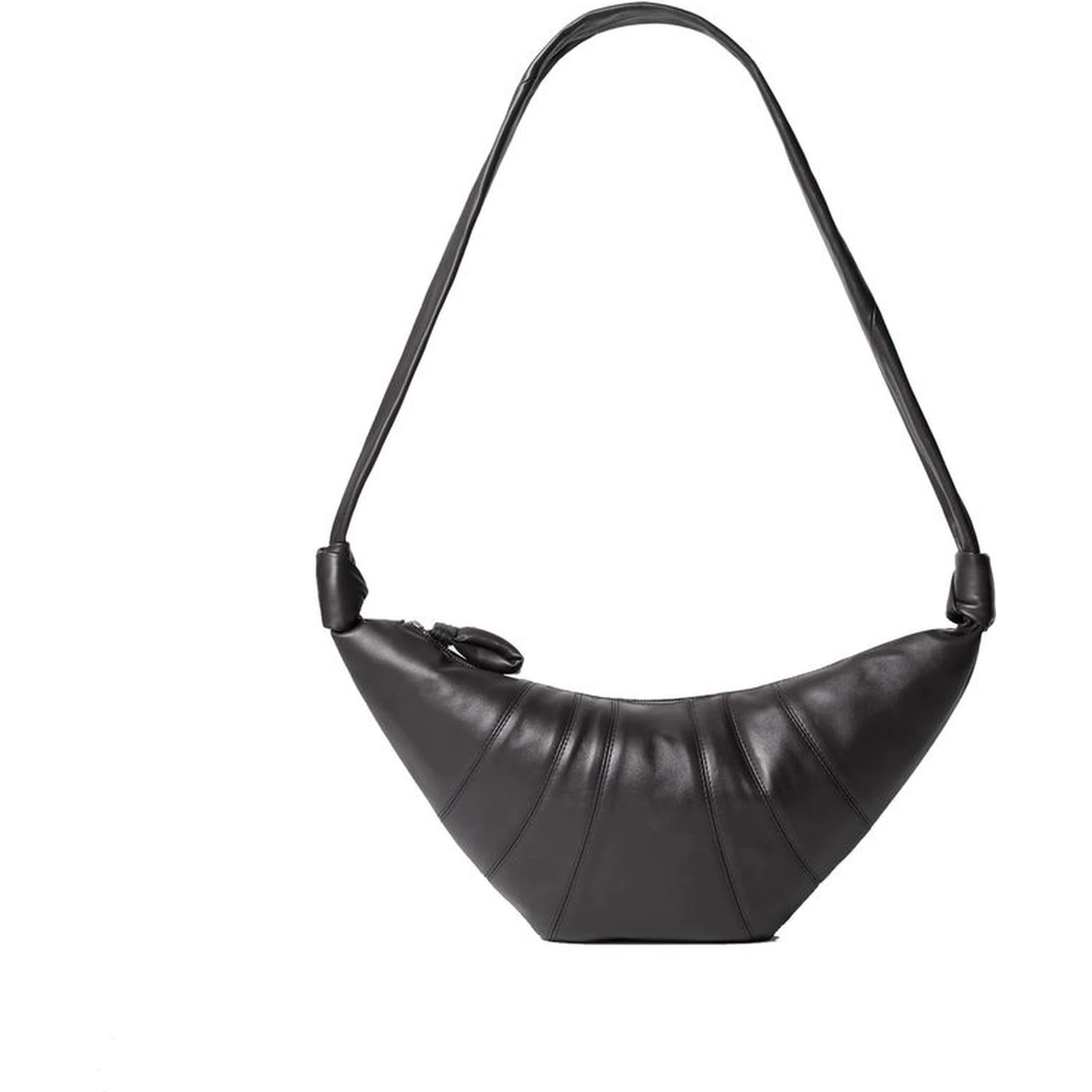 Brown Lamb Leather Shoulder Bag