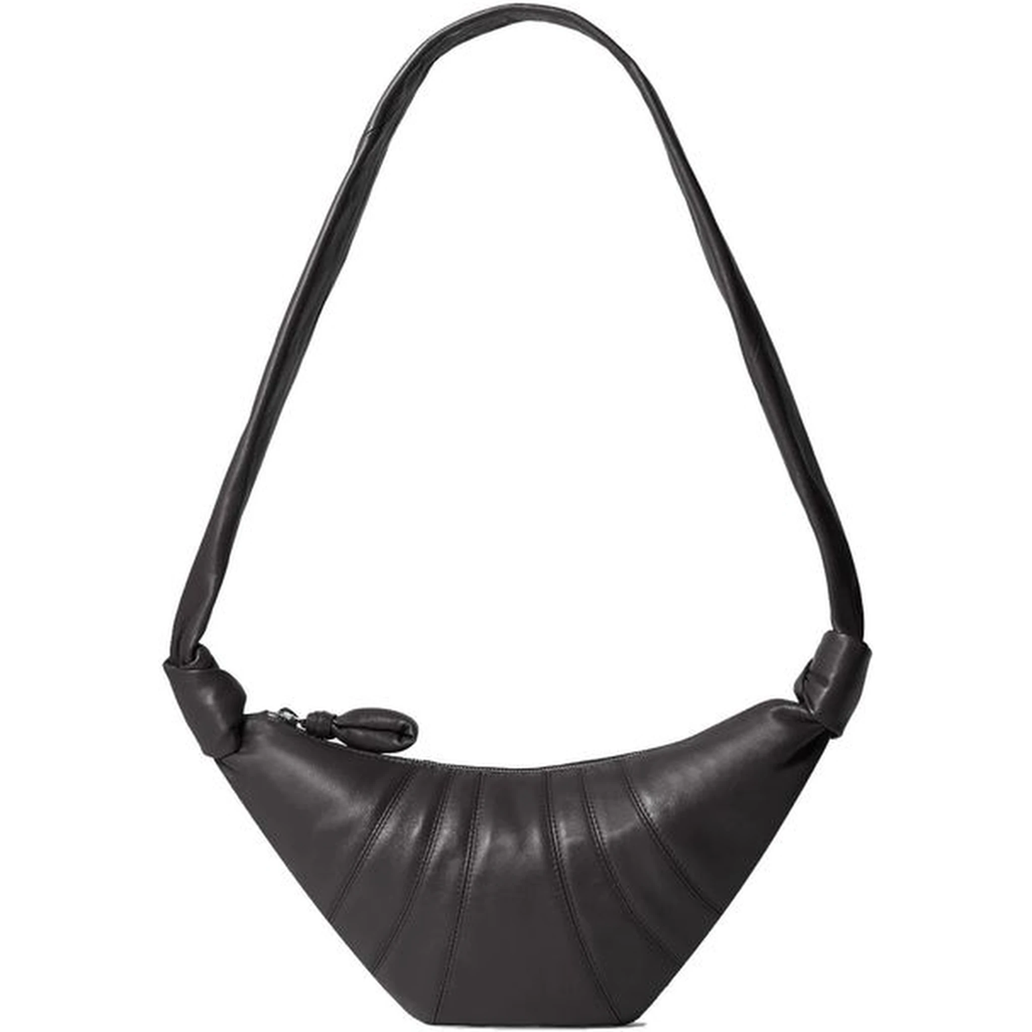 Brown Lamb Leather Shoulder Bag