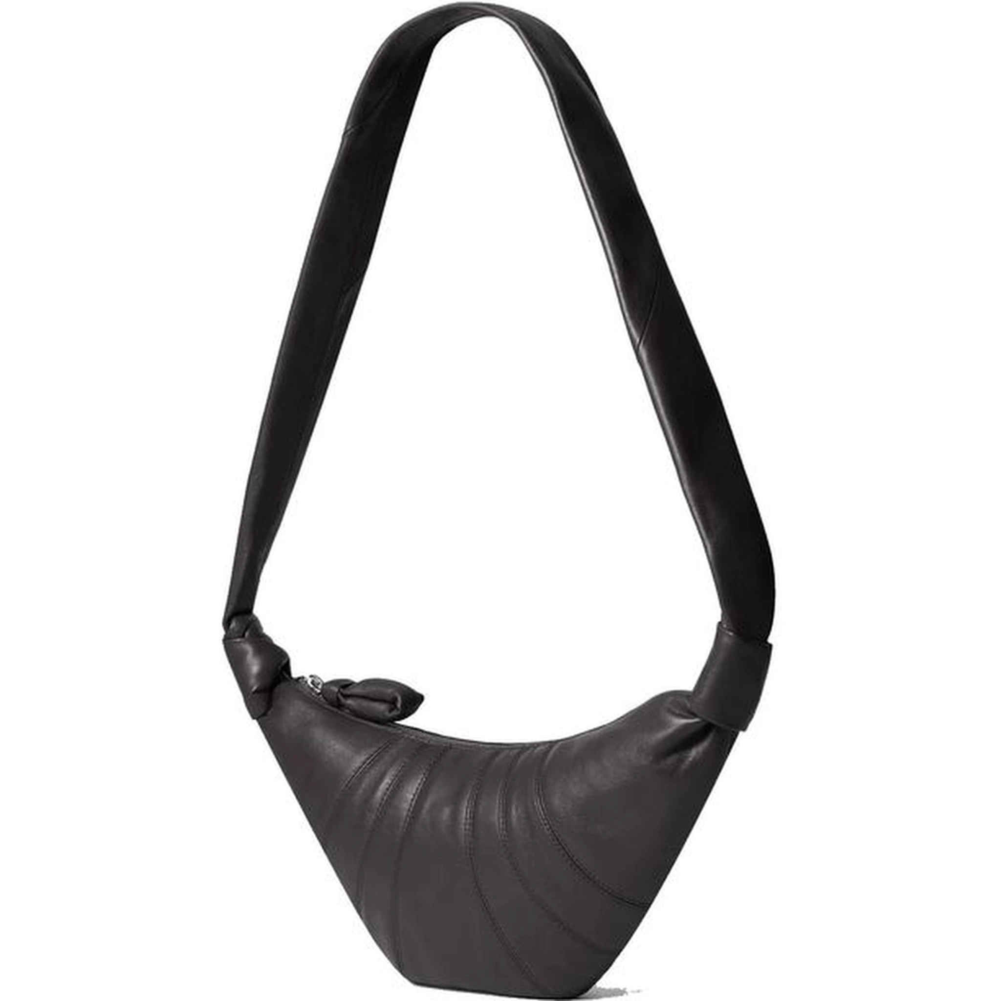 Brown Lamb Leather Shoulder Bag