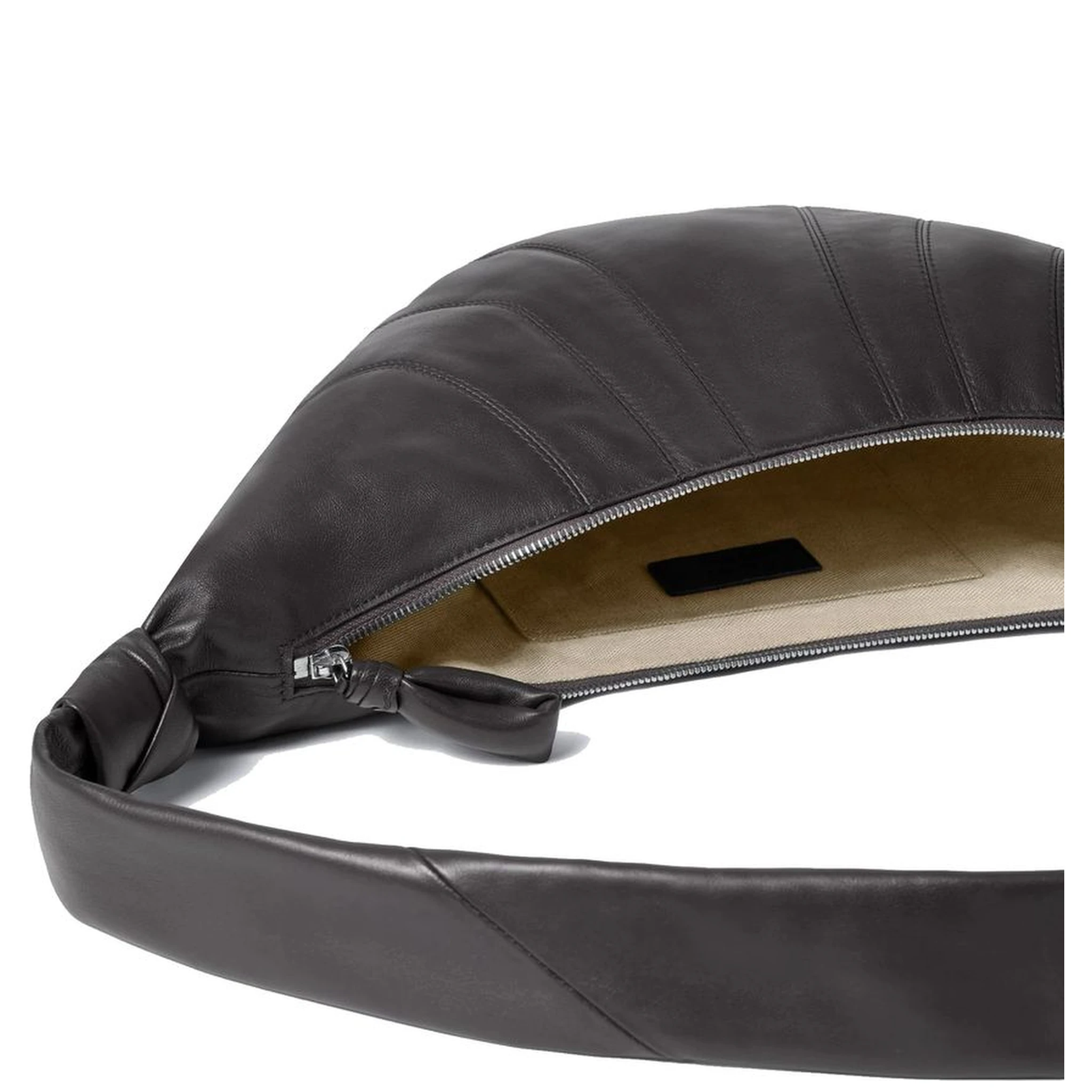 Brown Lamb Leather Shoulder Bag