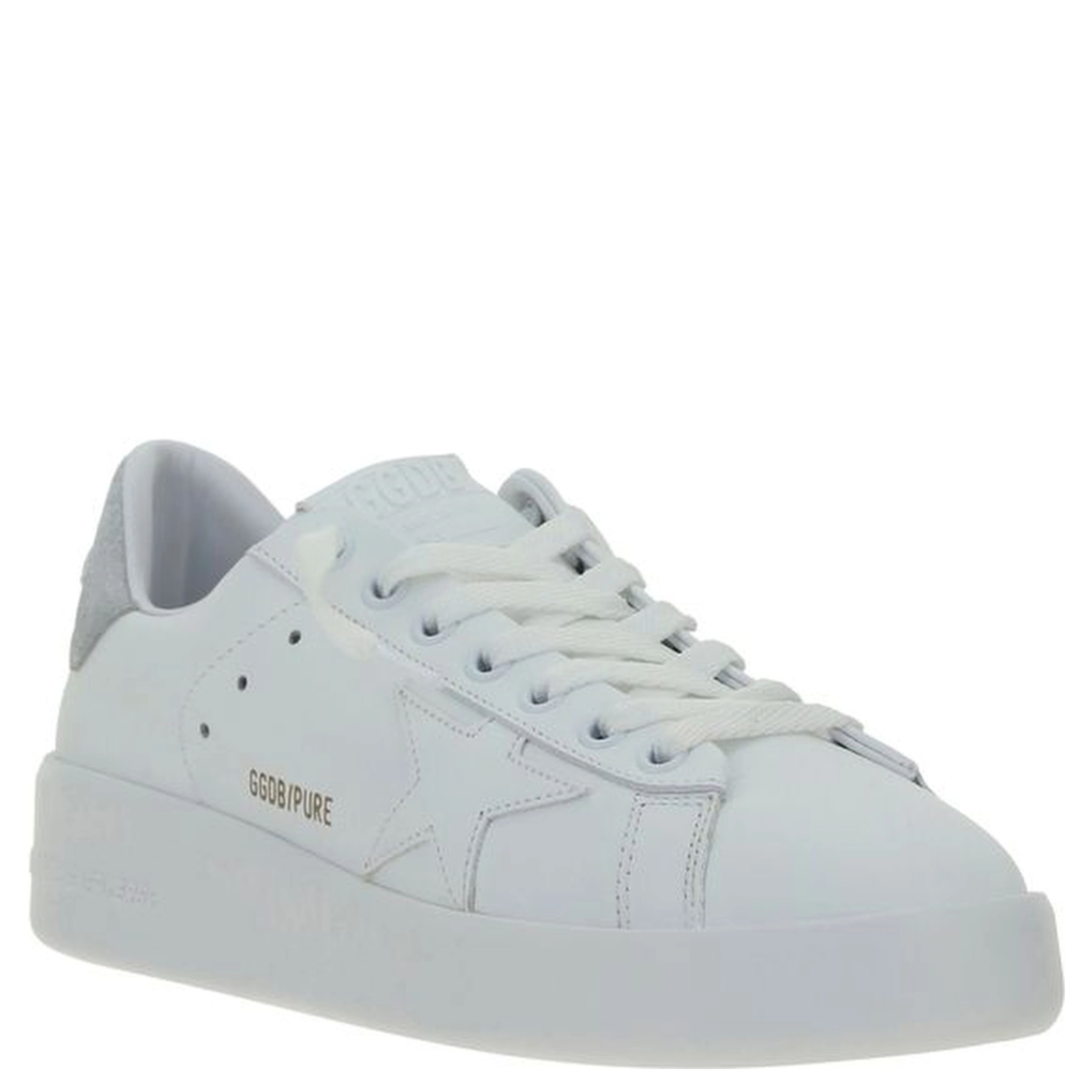 White Calf Leather Bos Taurus Platform Sneakers