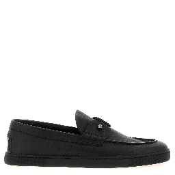Black Calfskin Slip-On Loafers