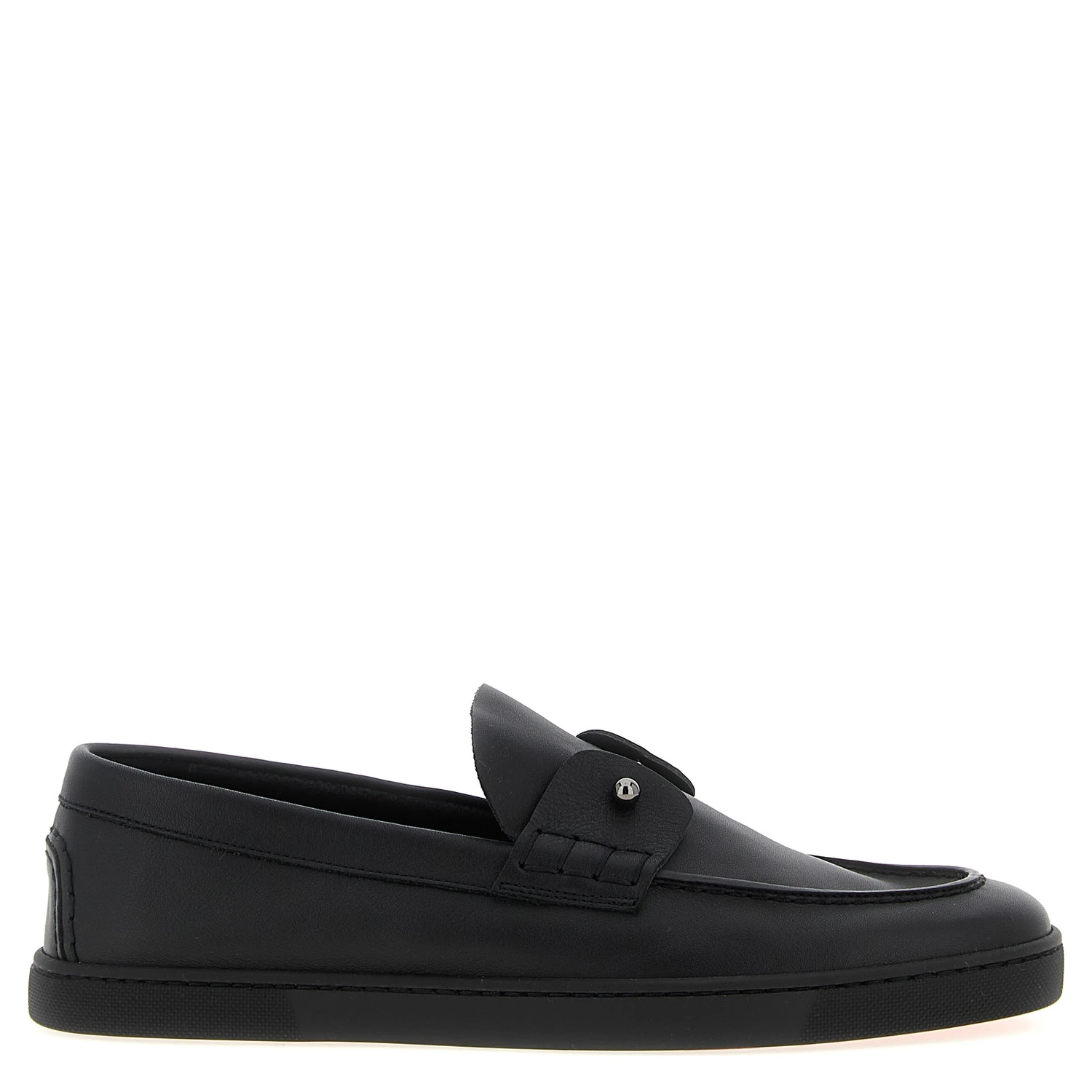 Black Calfskin Slip-On Loafers