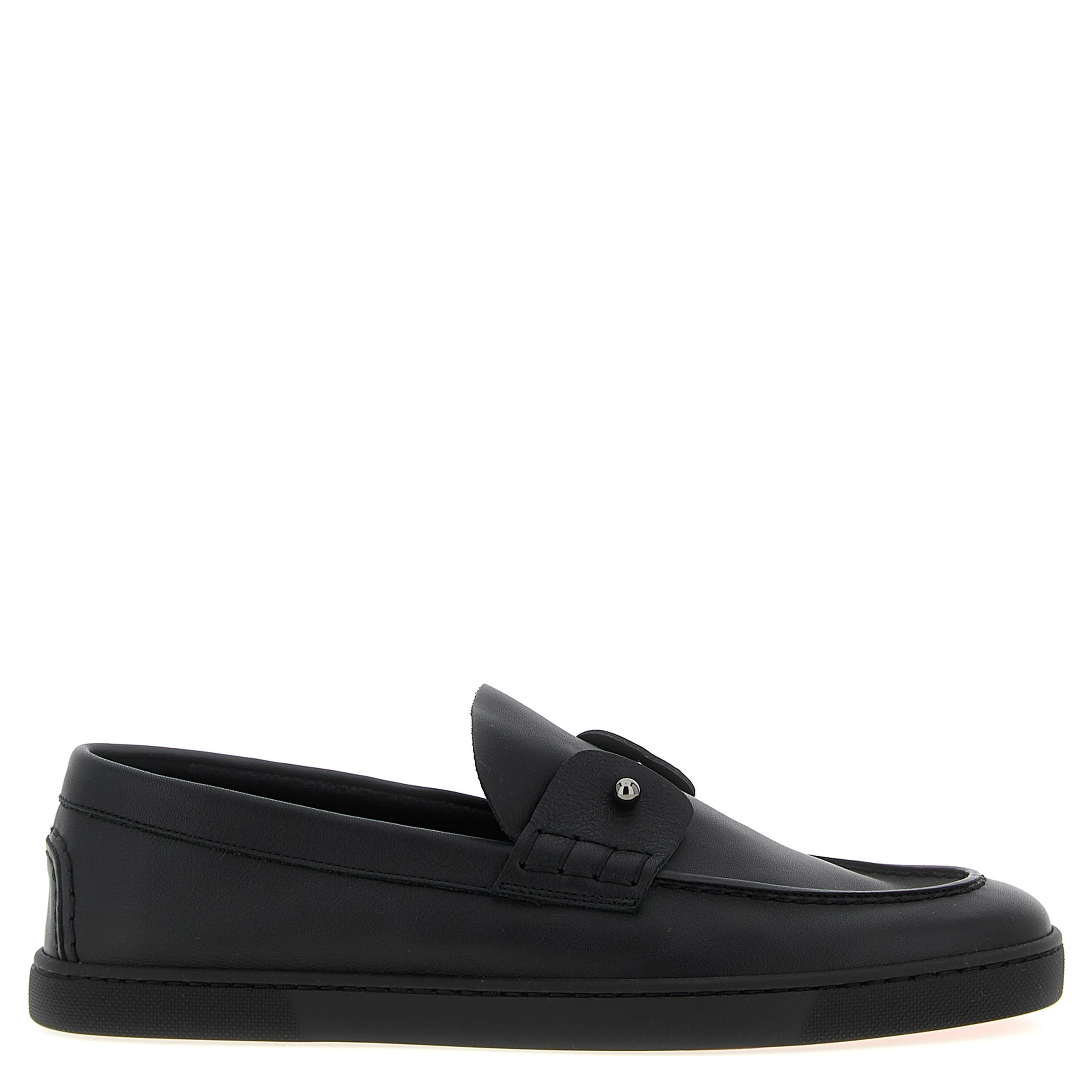 Black Calfskin Slip-On Loafers