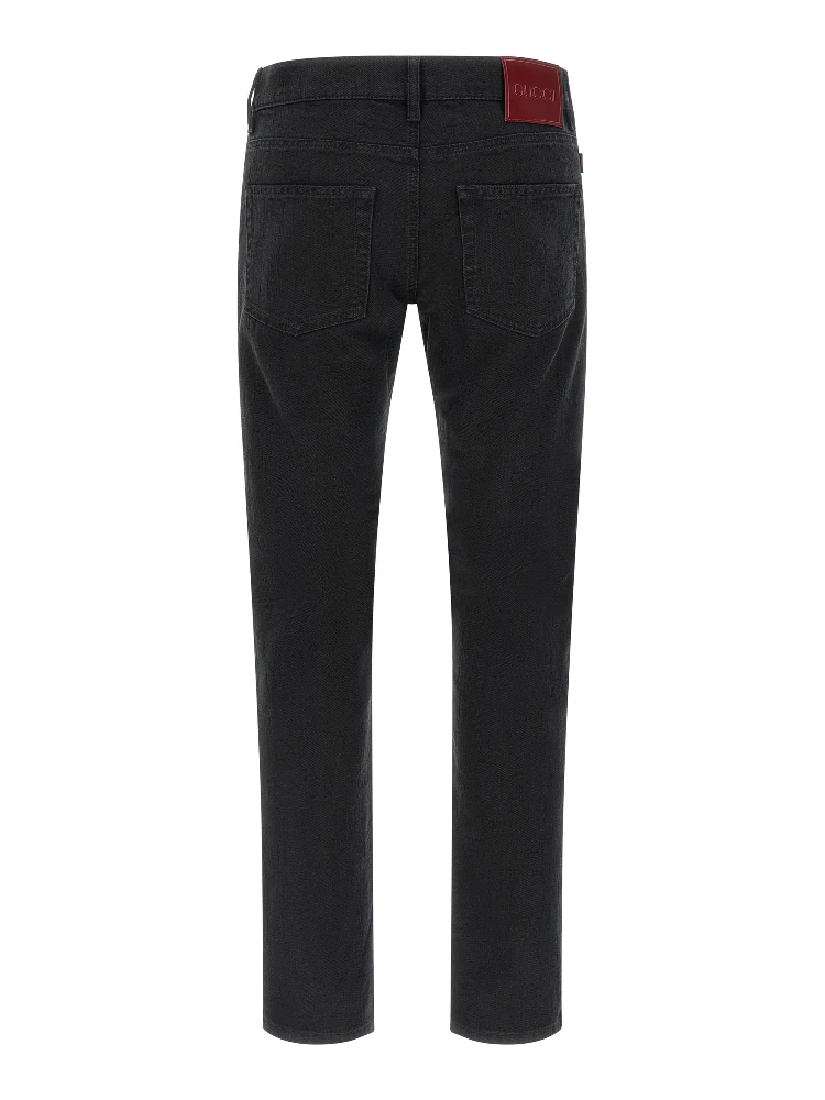 Black Cotton Straight-Leg Jeans alternative