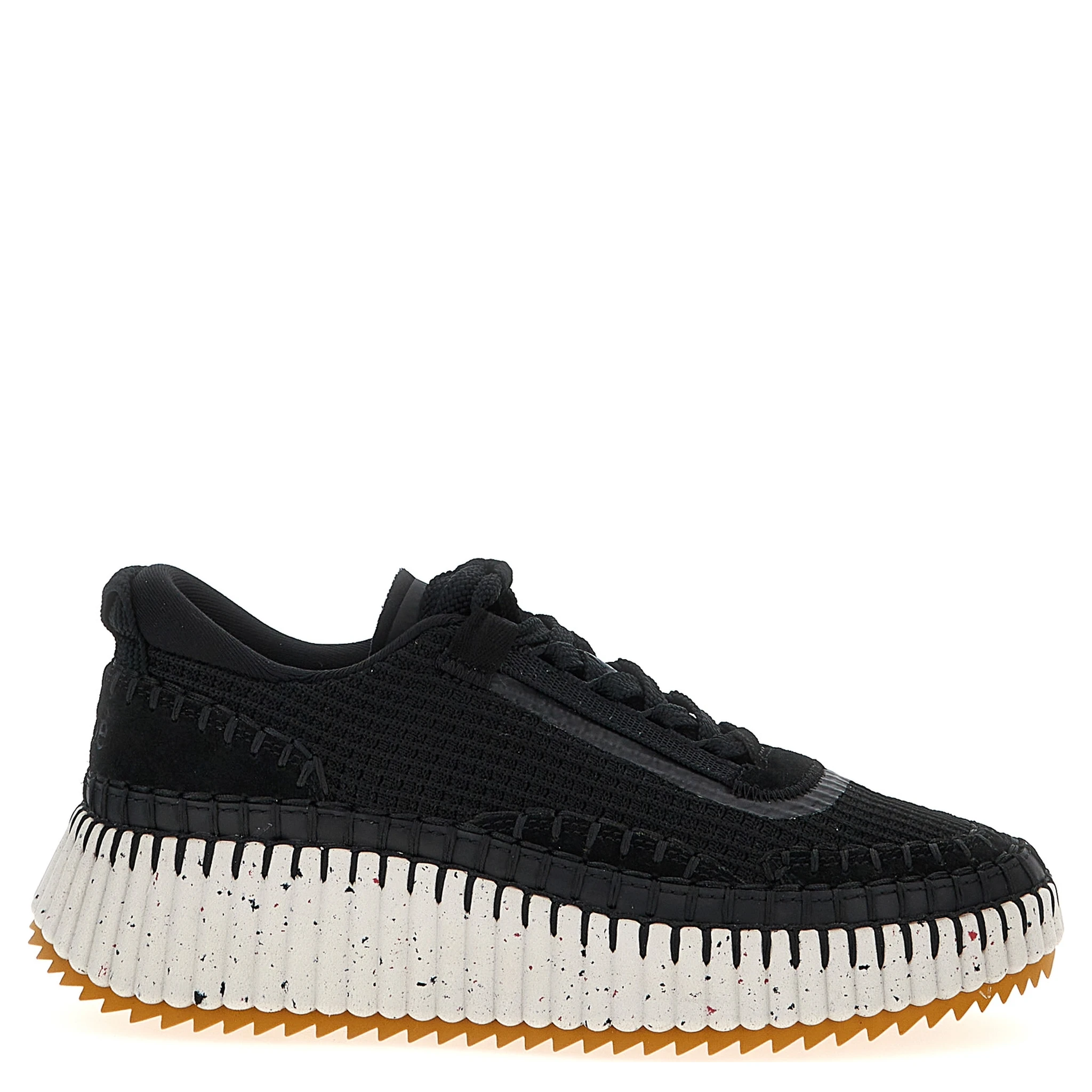 Bicolor Polyester Athletic Sneakers