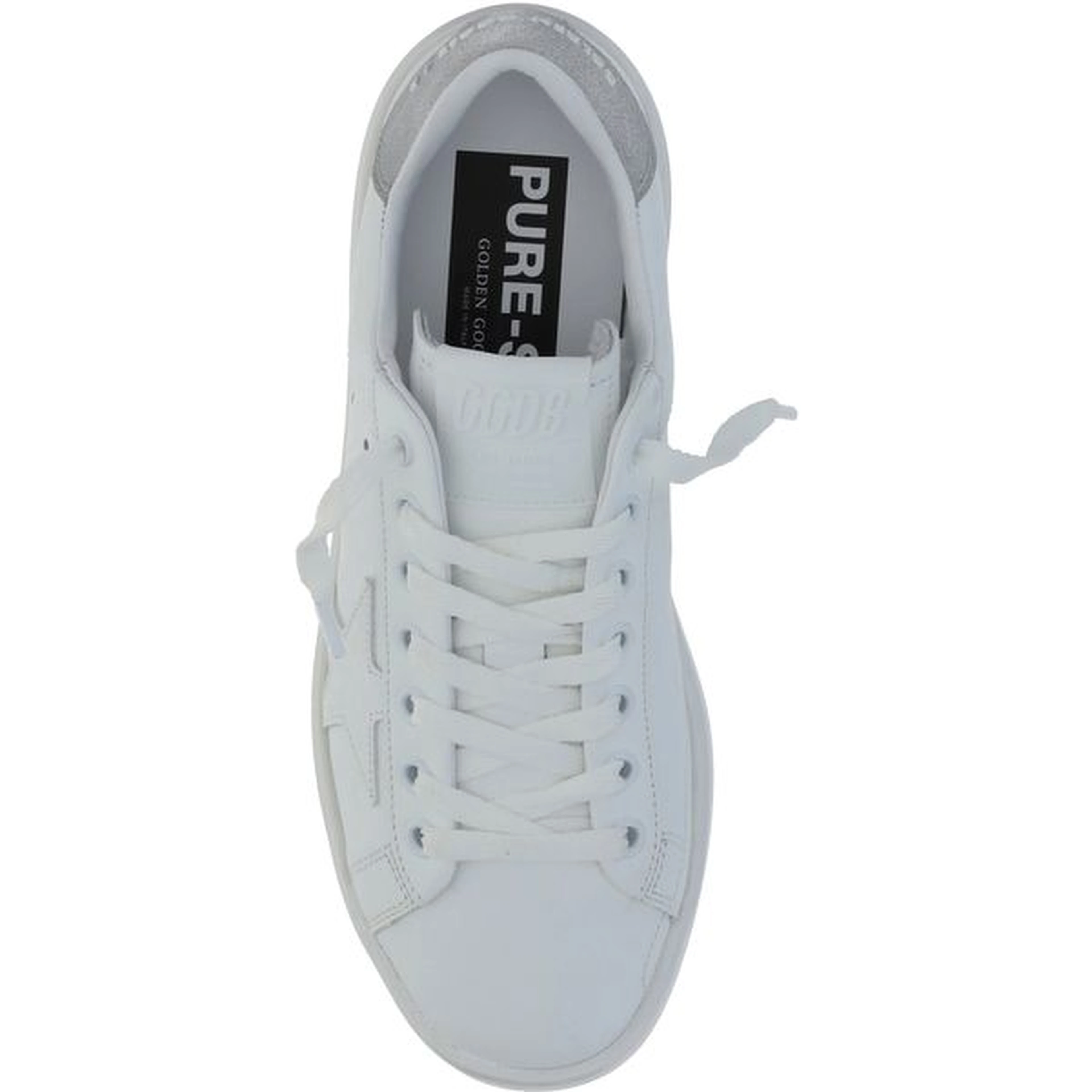 White Calf Leather Bos Taurus Platform Sneakers