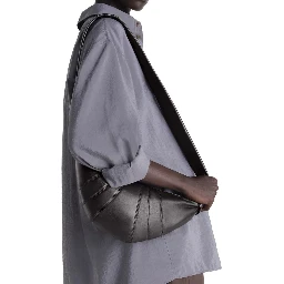 Brown Lamb Leather Shoulder Bag