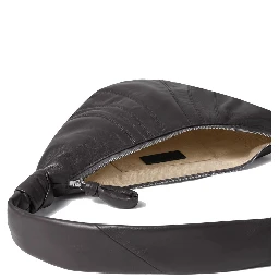 Brown Lamb Leather Shoulder Bag