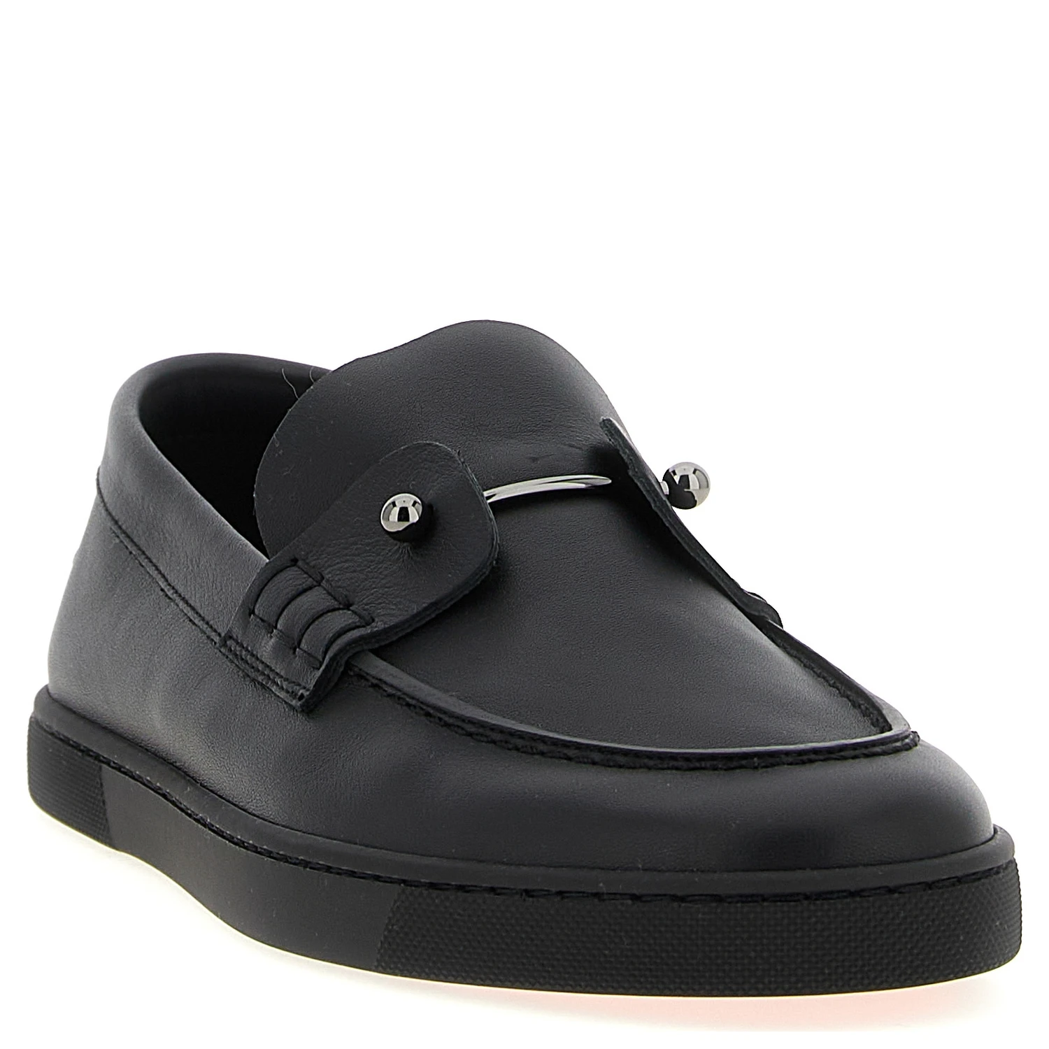 Black Calfskin Slip-On Loafers