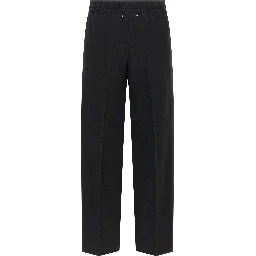 Black Virgin Wool Casual Pants