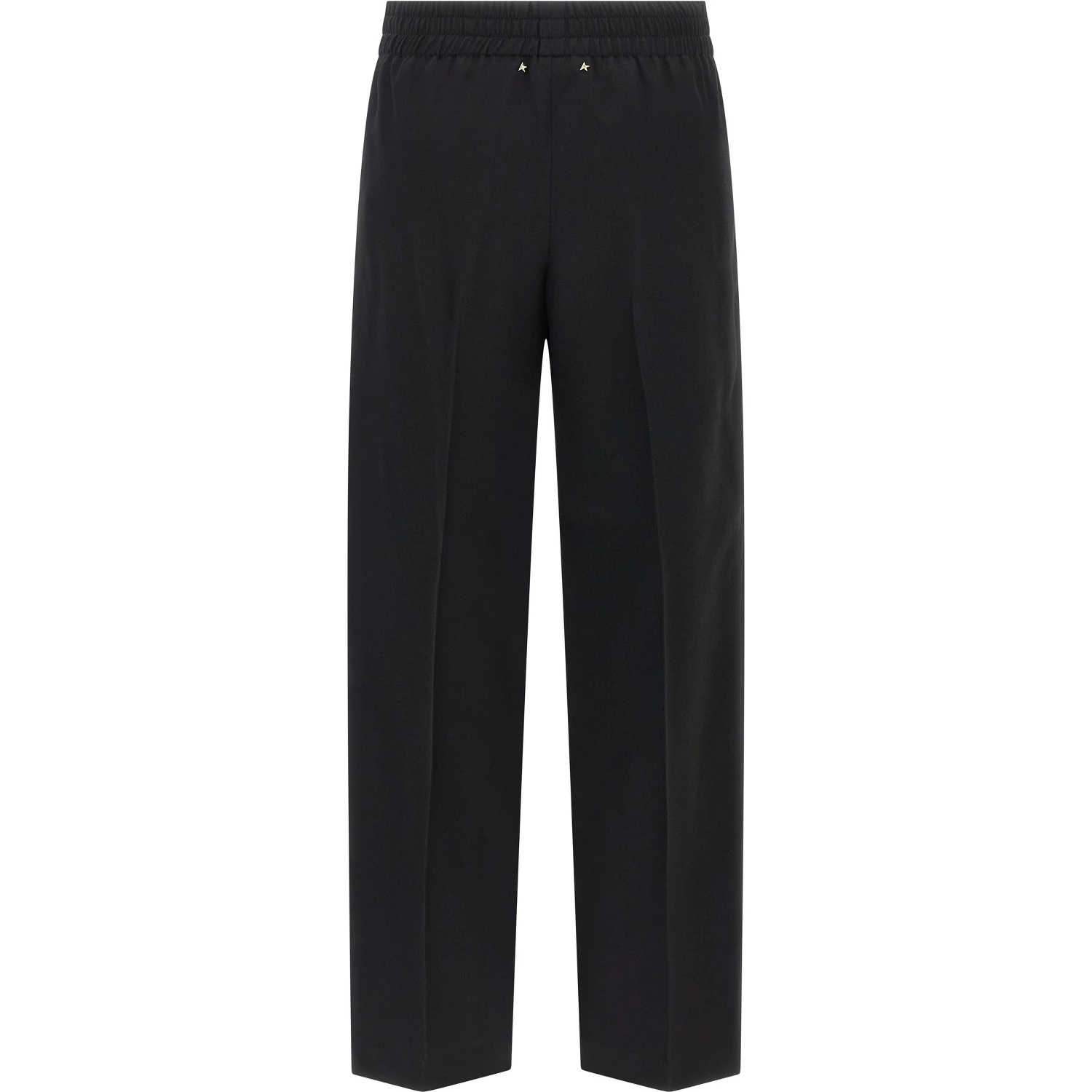 Black Virgin Wool Casual Pants