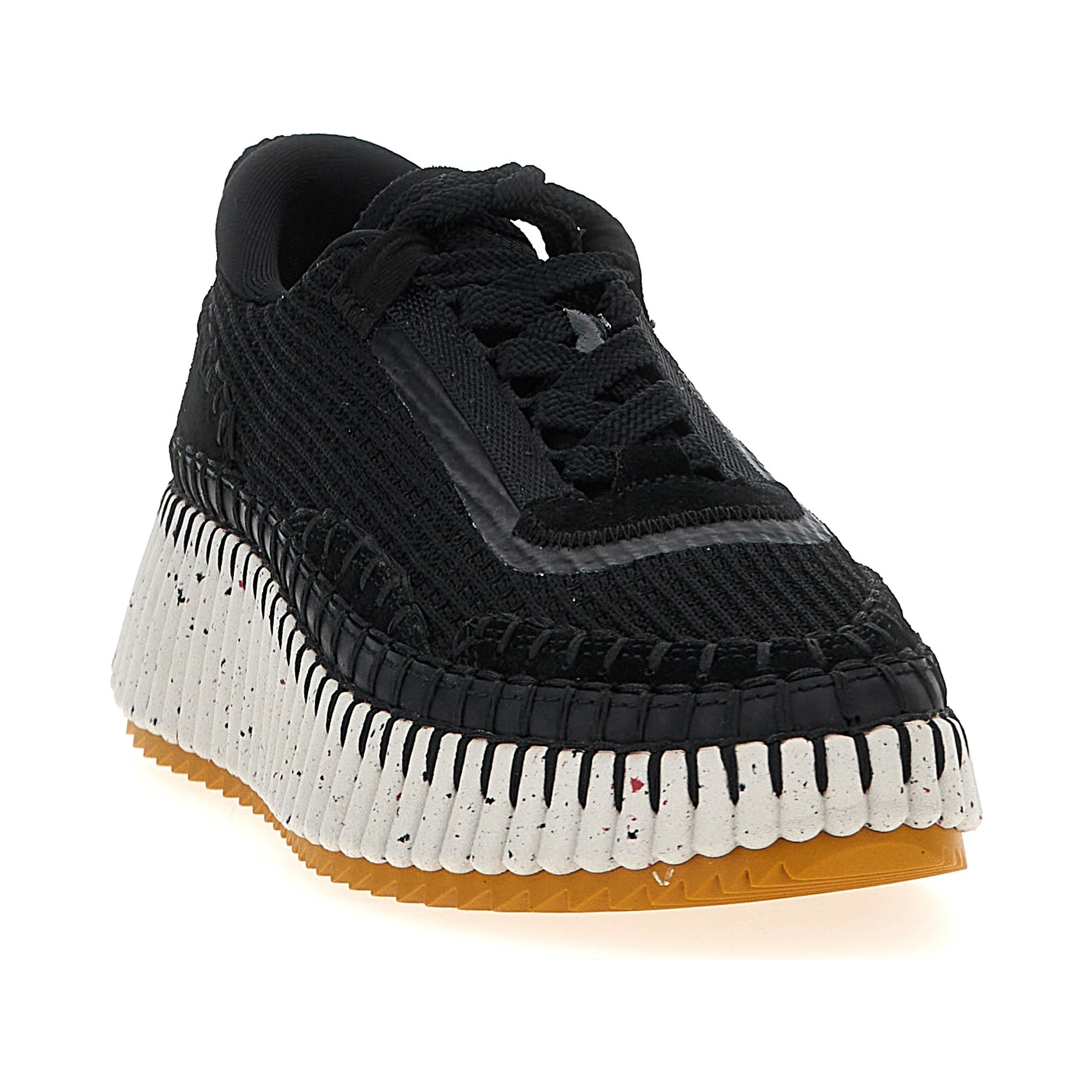 Bicolor Polyester Athletic Sneakers