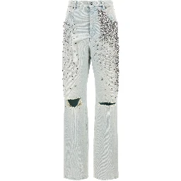Blue Cotton Jeans Denim