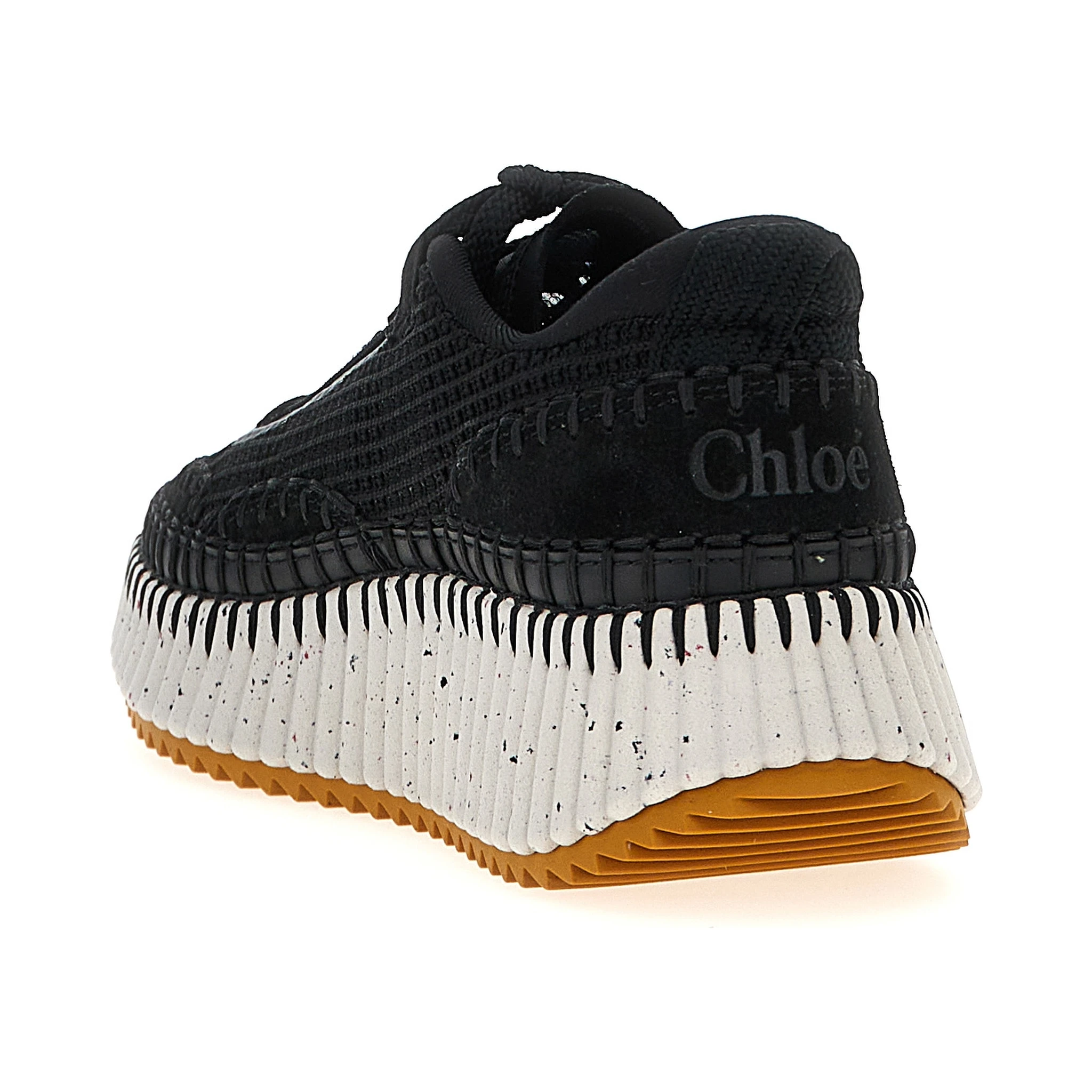Bicolor Polyester Athletic Sneakers