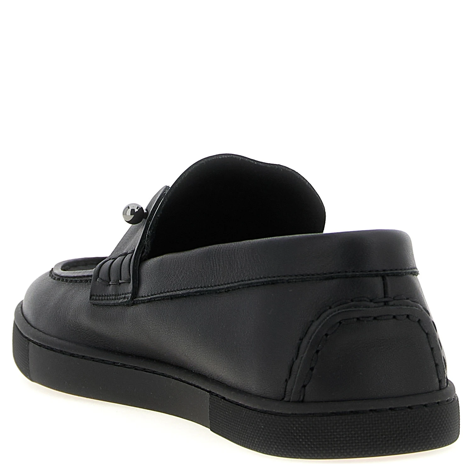 Black Calfskin Slip-On Loafers