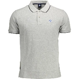 "Grigio Cotton Men Polo Shirt"
