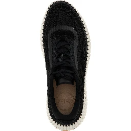 Bicolor Polyester Athletic Sneakers