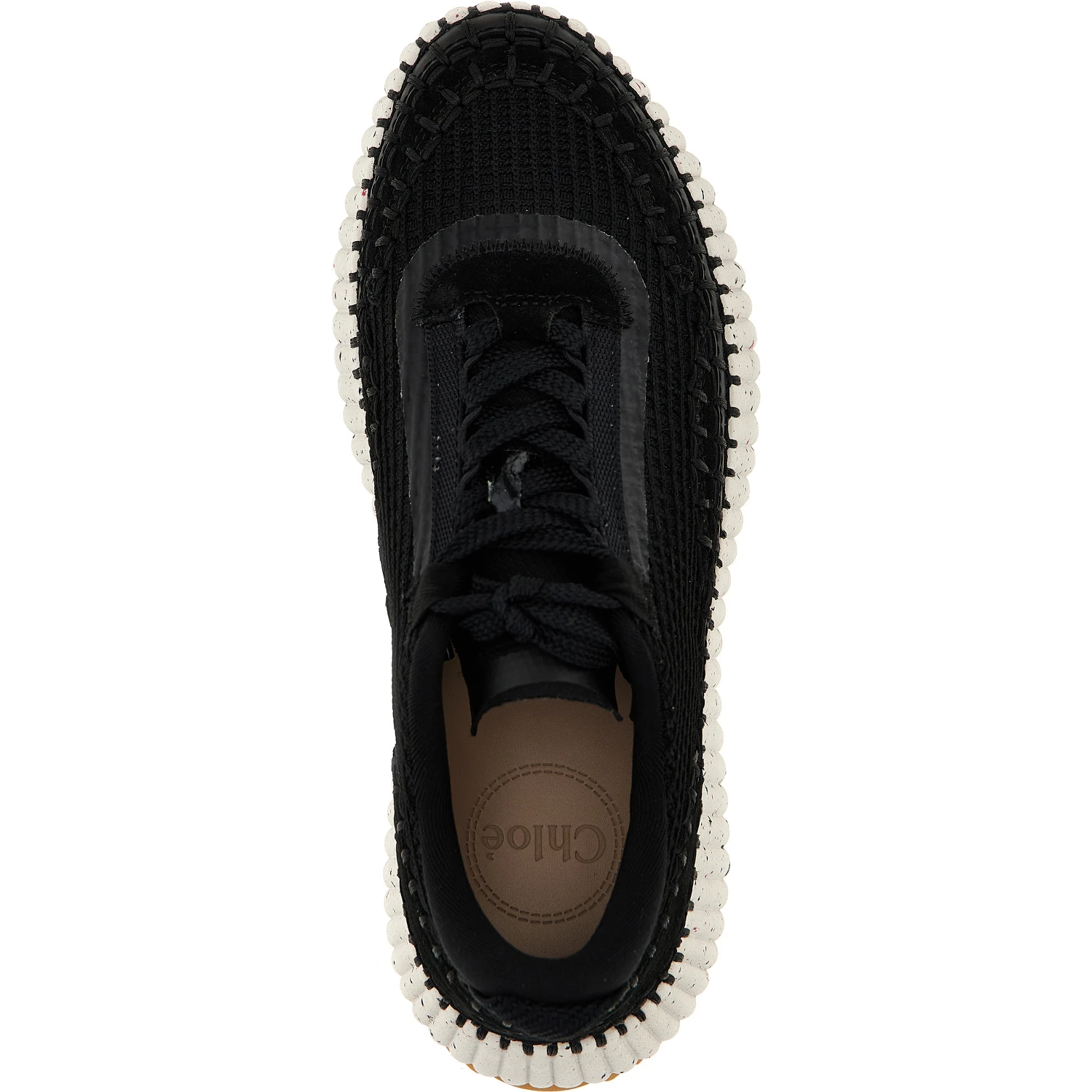 Bicolor Polyester Athletic Sneakers
