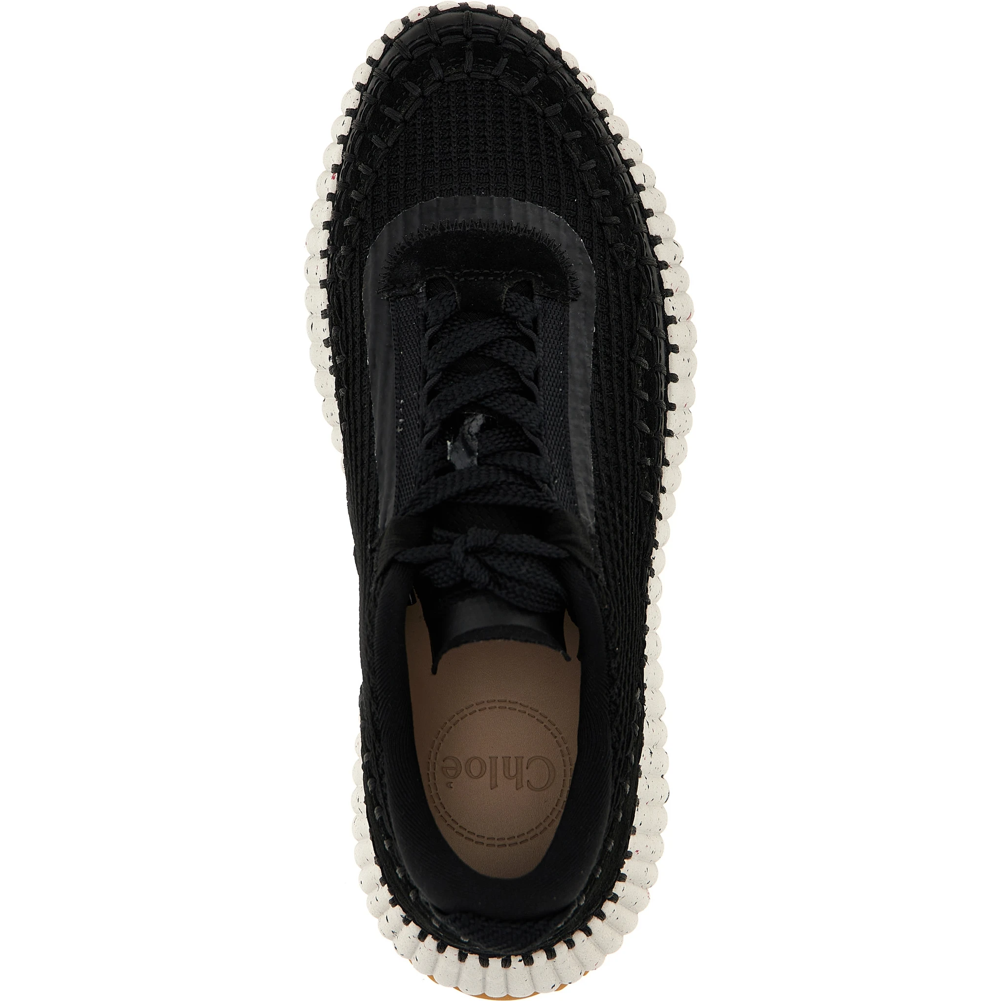 Bicolor Polyester Athletic Sneakers