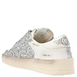 Silver Polyester Sneakers