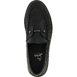 Black Calfskin Slip-On Loafers