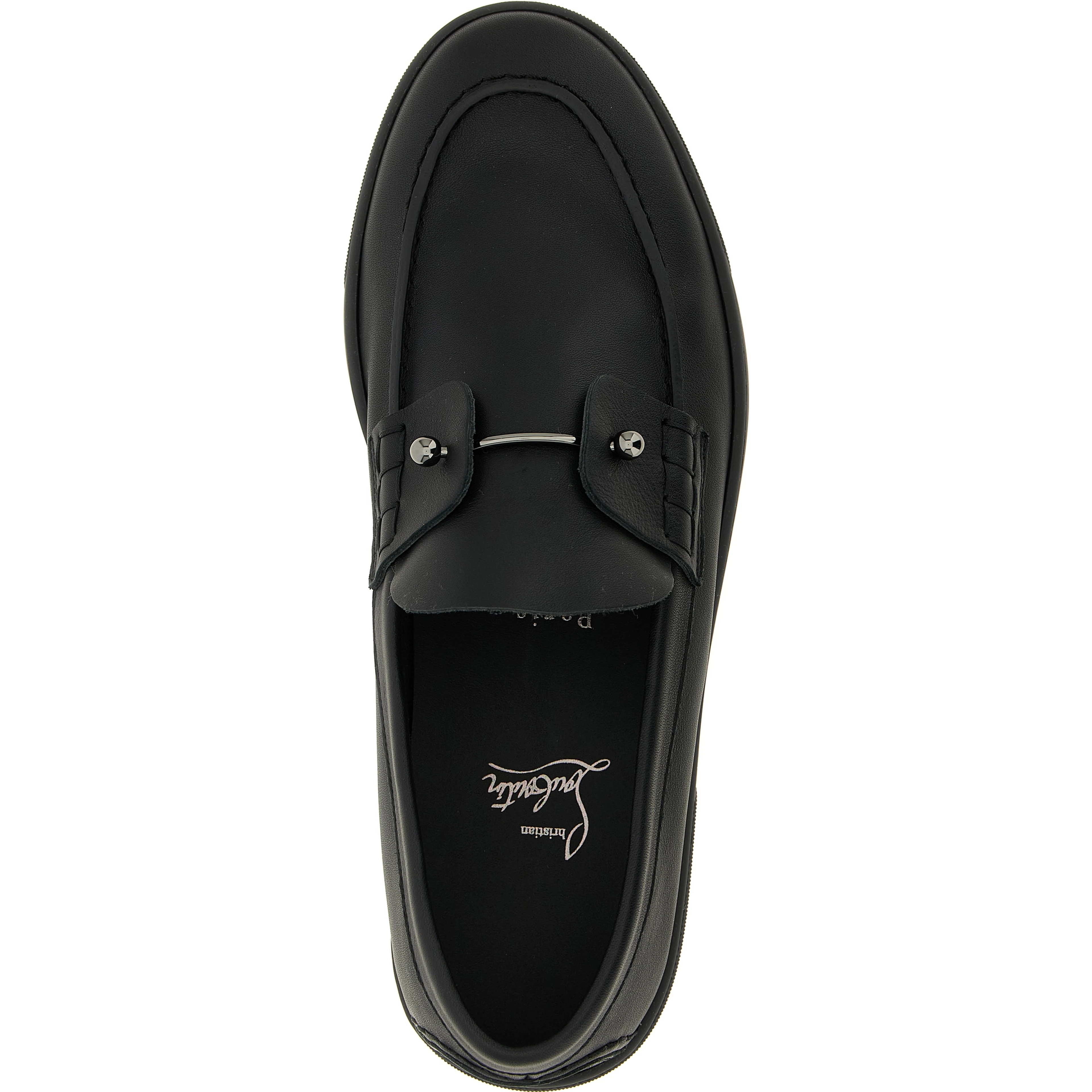 Black Calfskin Slip-On Loafers