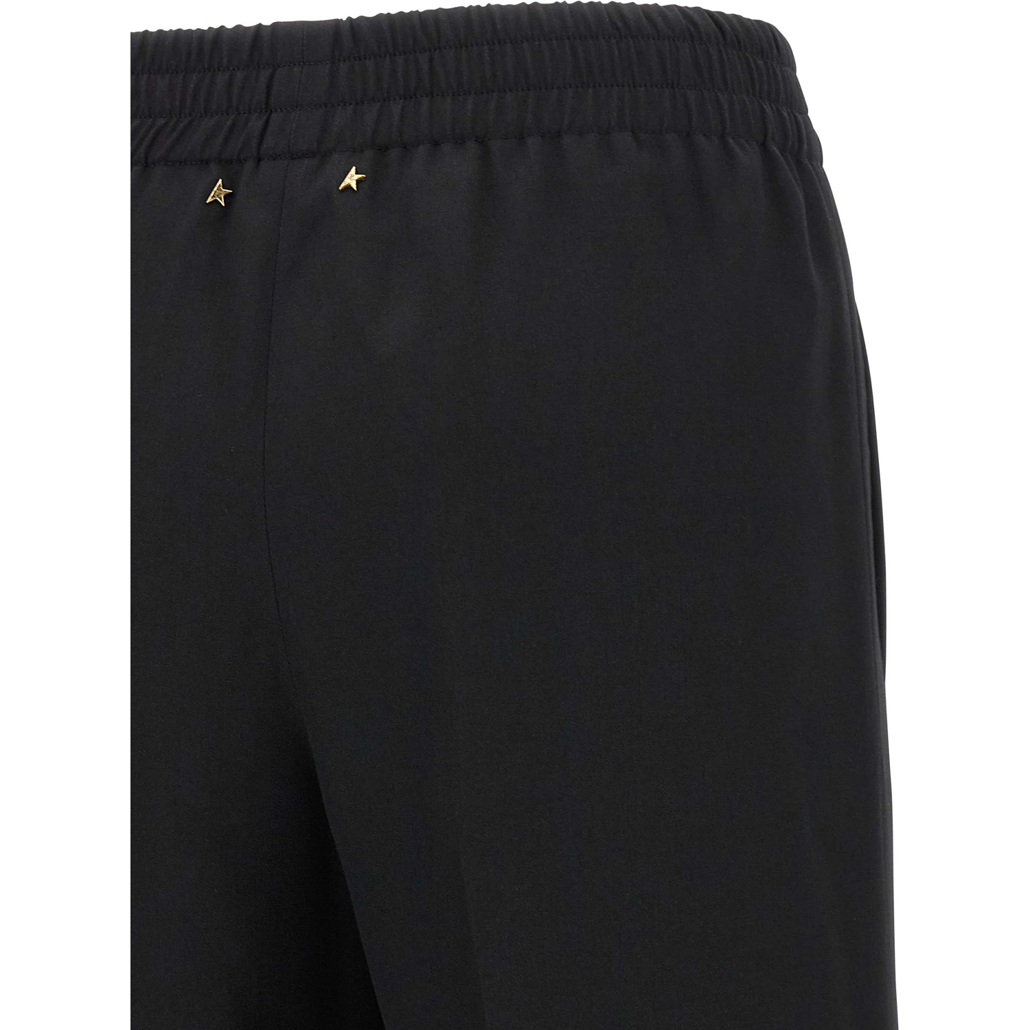 Black Virgin Wool Casual Pants