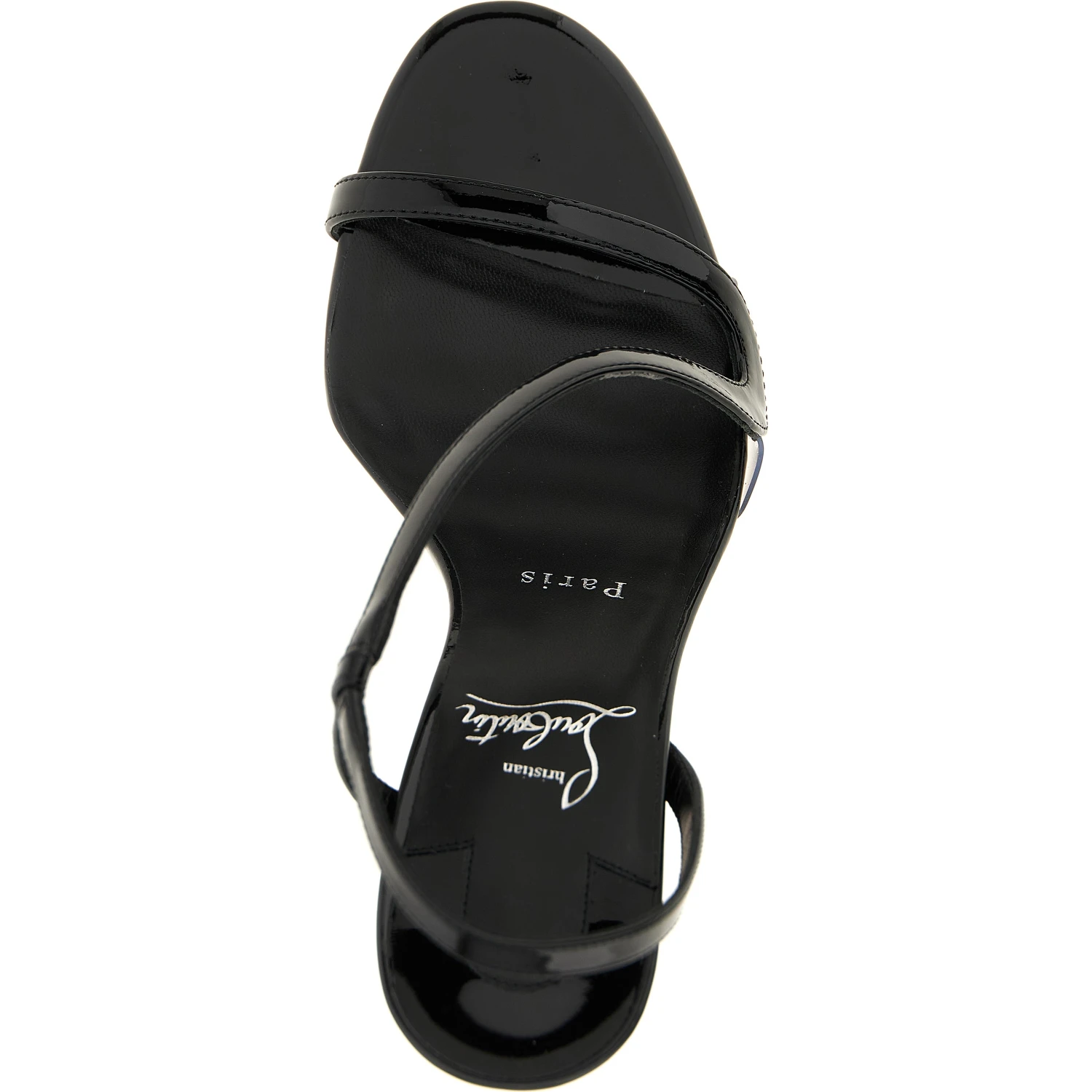 Black Calfskin Stiletto Heel Sandals
