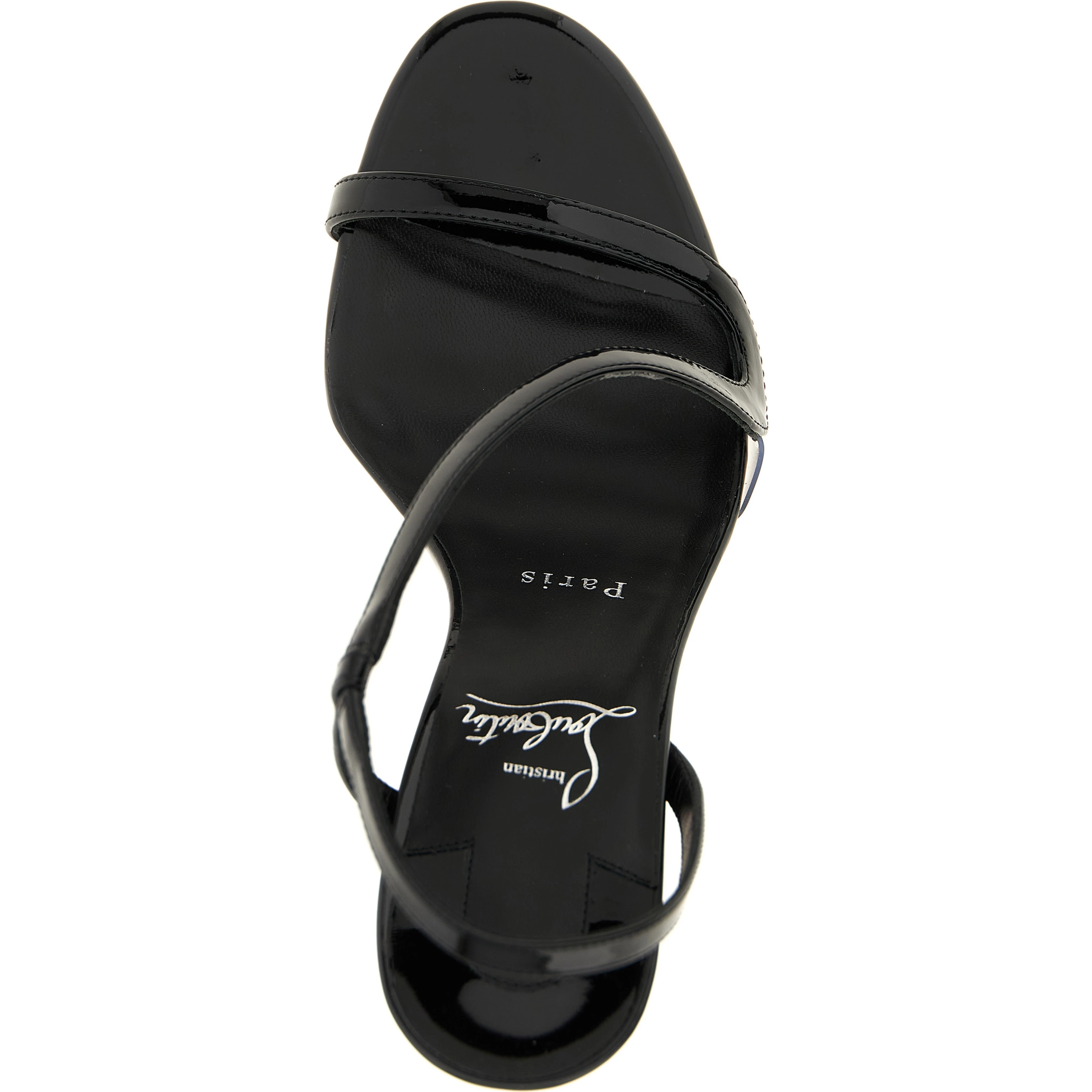 Black Calfskin Stiletto Heel Sandals