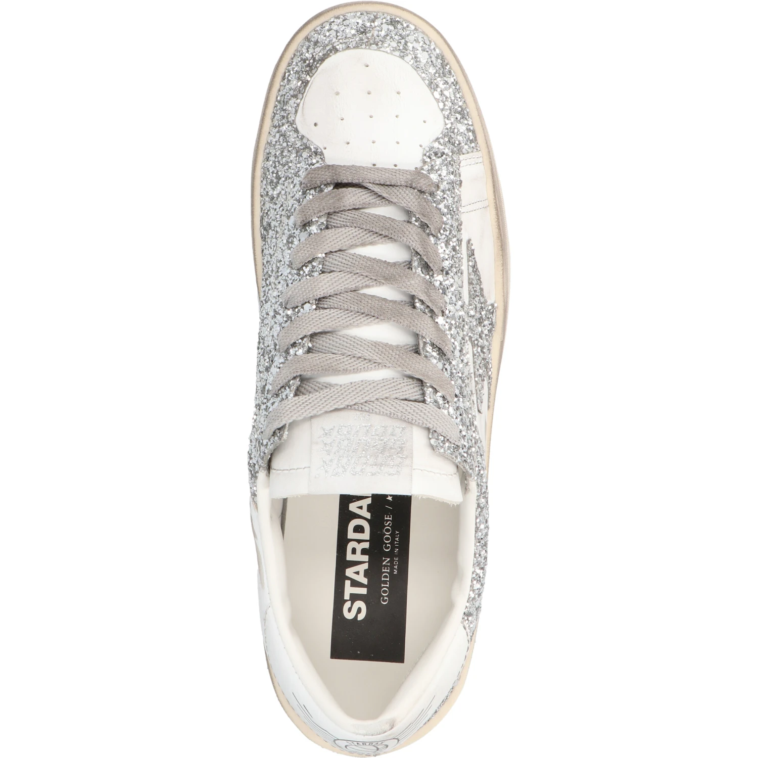 Silver Polyester Sneakers