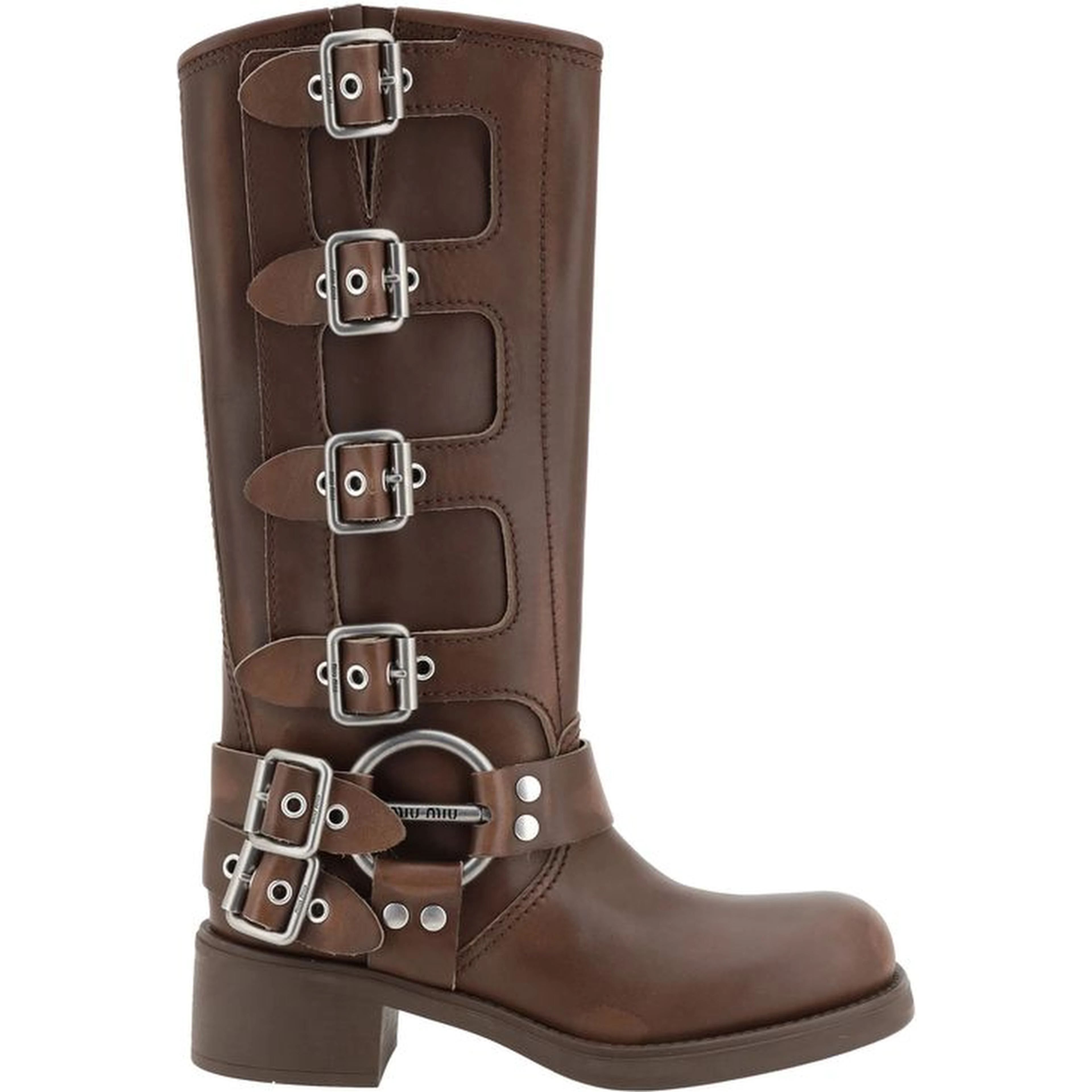 Brown Calf Leather Bos Taurus Lace-Up Boots