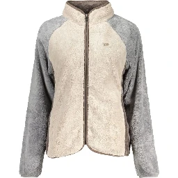 Beige Polyester Women Sweatshirt