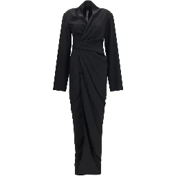 Black Viscose Casual Dress