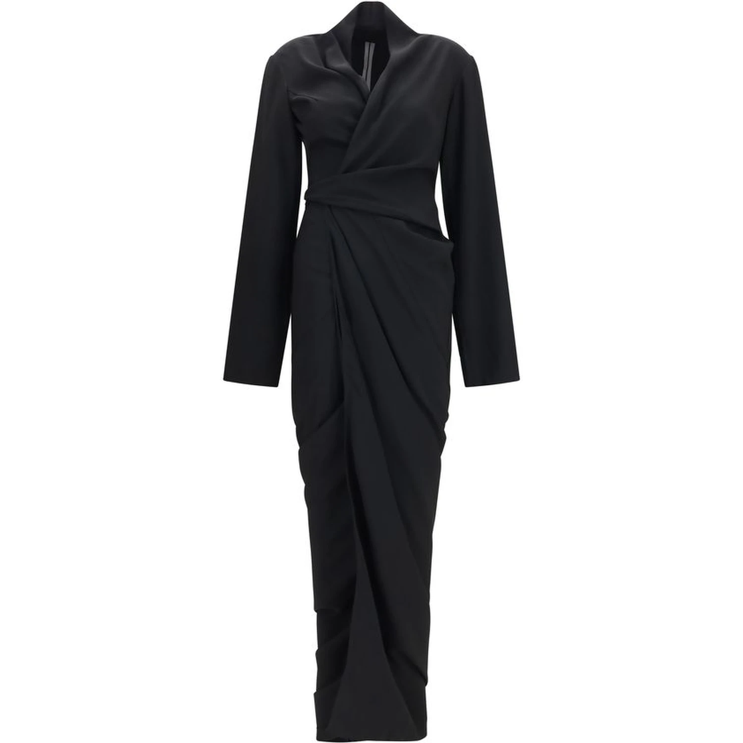 Black Viscose Casual Dress
