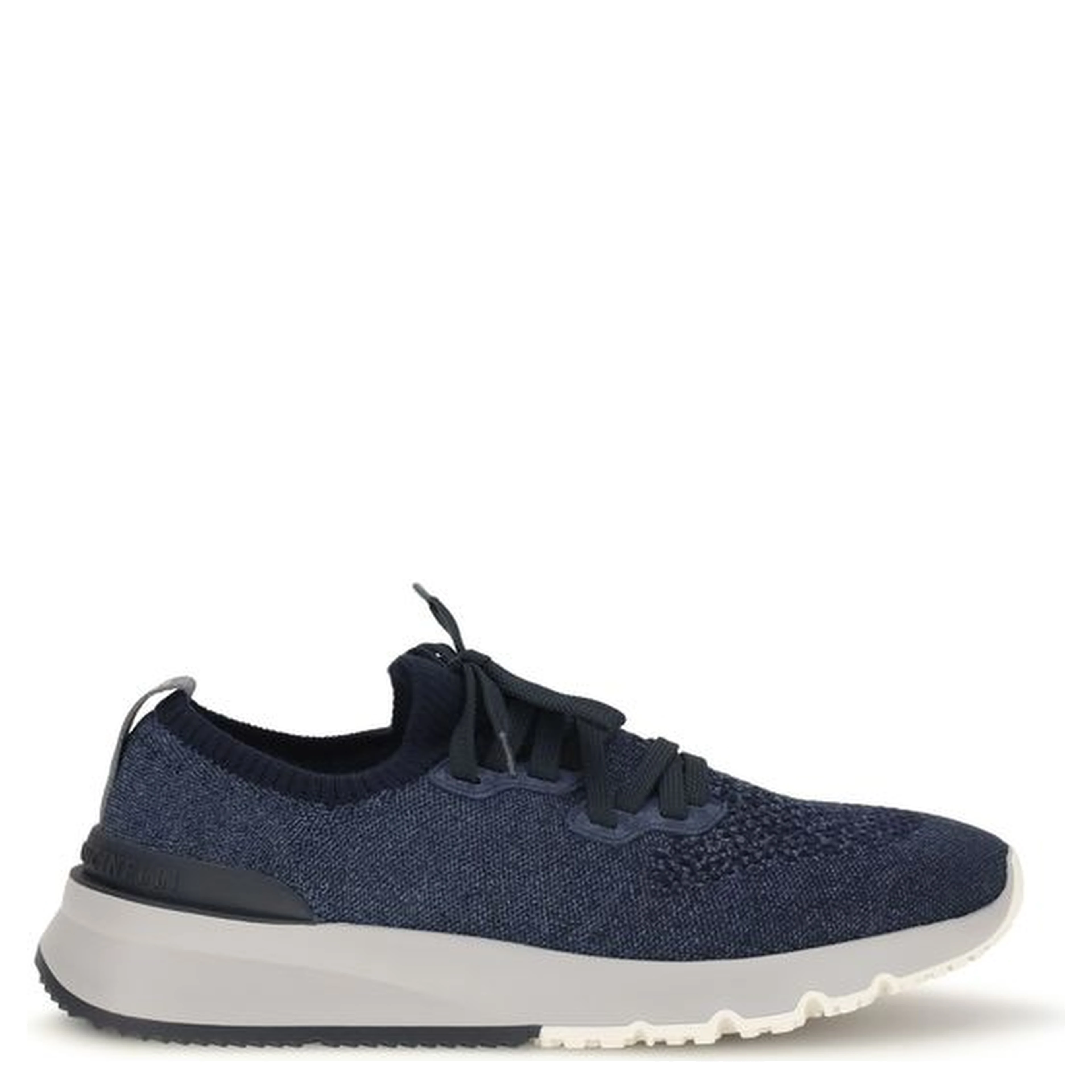 Blue Cotton Athletic Sneakers