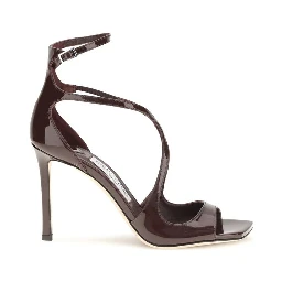Brown Calf Leather Bos Taurus Stiletto Heel Sandals
