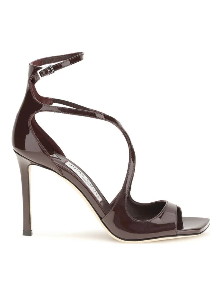 Brown Calf Leather Bos Taurus Stiletto Heel Sandals