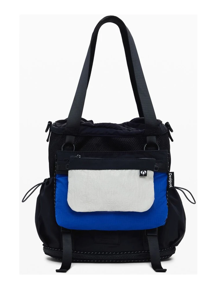 Black Polyester Women's Convertible Bag