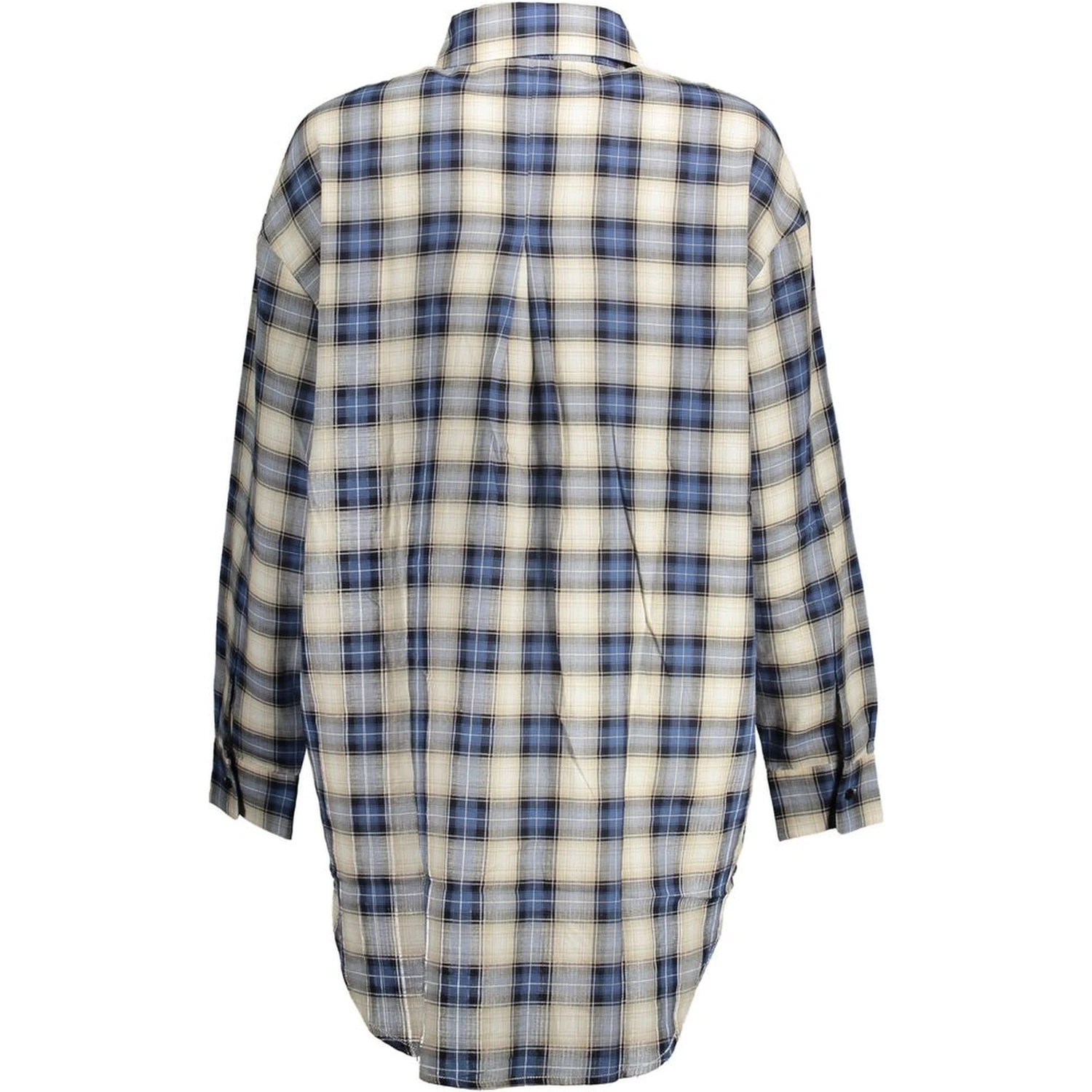 Blue Cotton Women Shirt