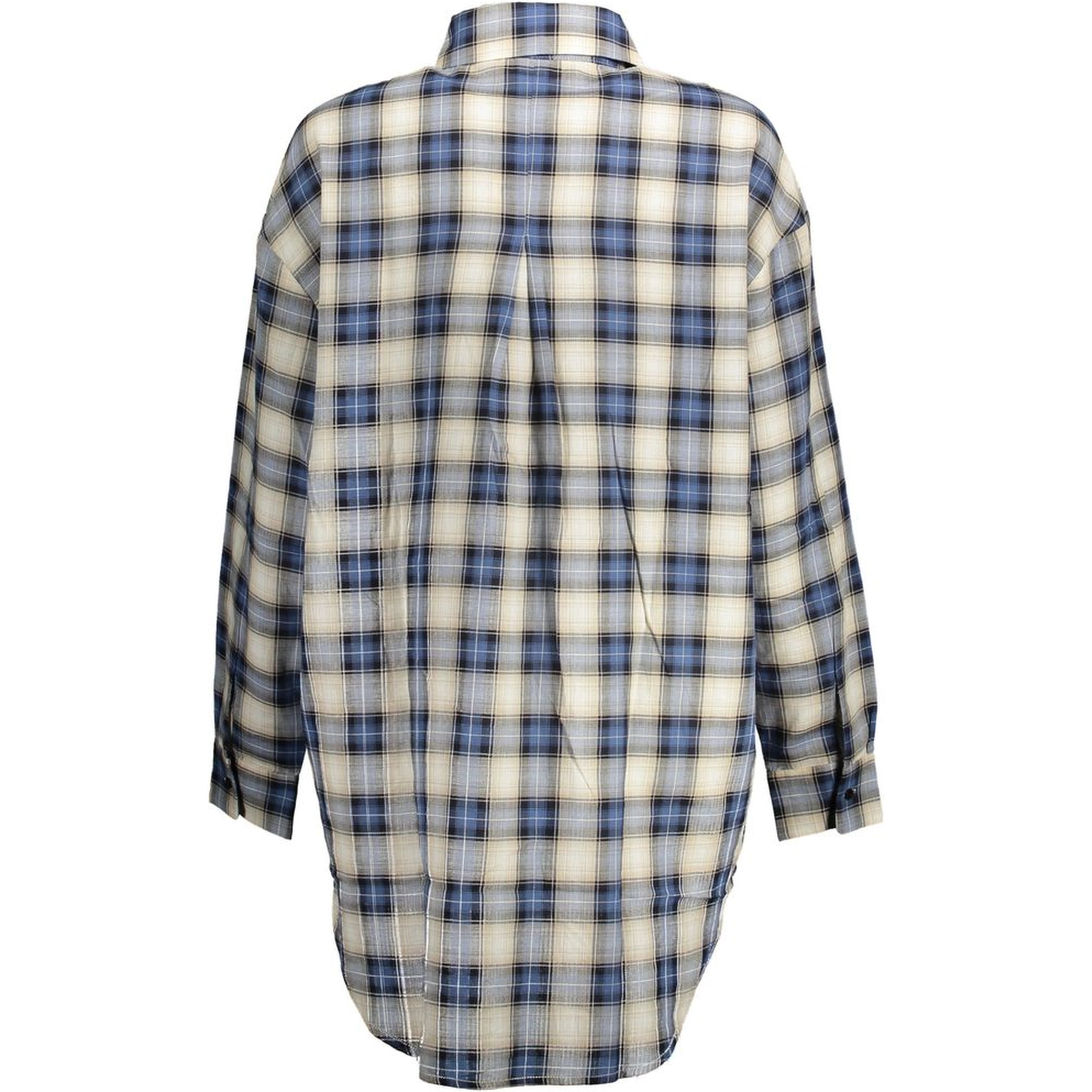 Blue Cotton Women Shirt