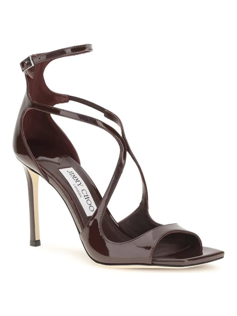 Brown Calf Leather Bos Taurus Stiletto Heel Sandals