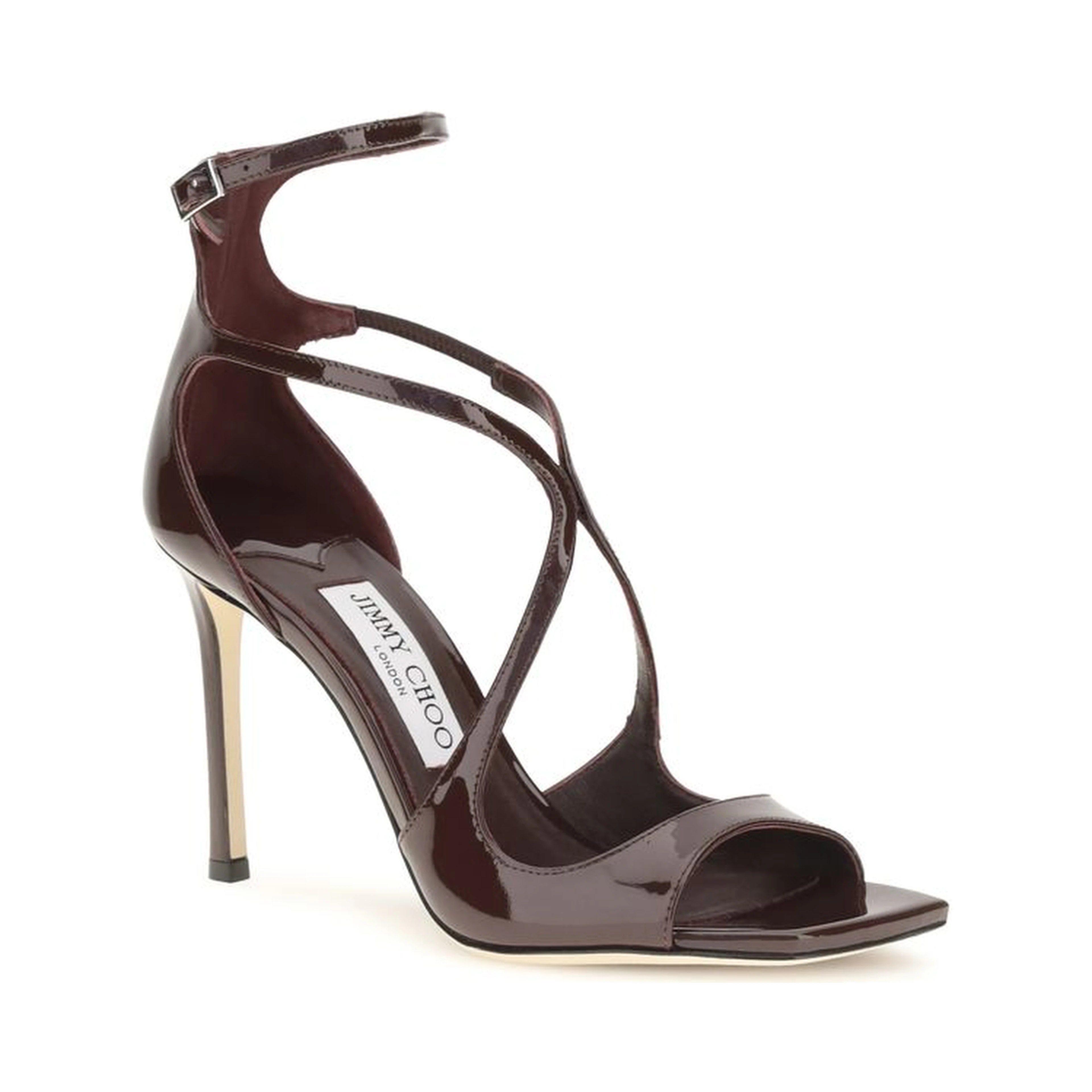 Brown Calf Leather Bos Taurus Stiletto Heel Sandals