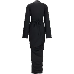 Black Viscose Casual Dress