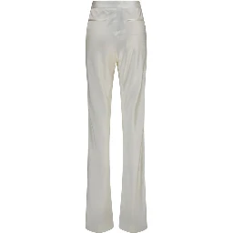 Beige Viscose Dress Pants