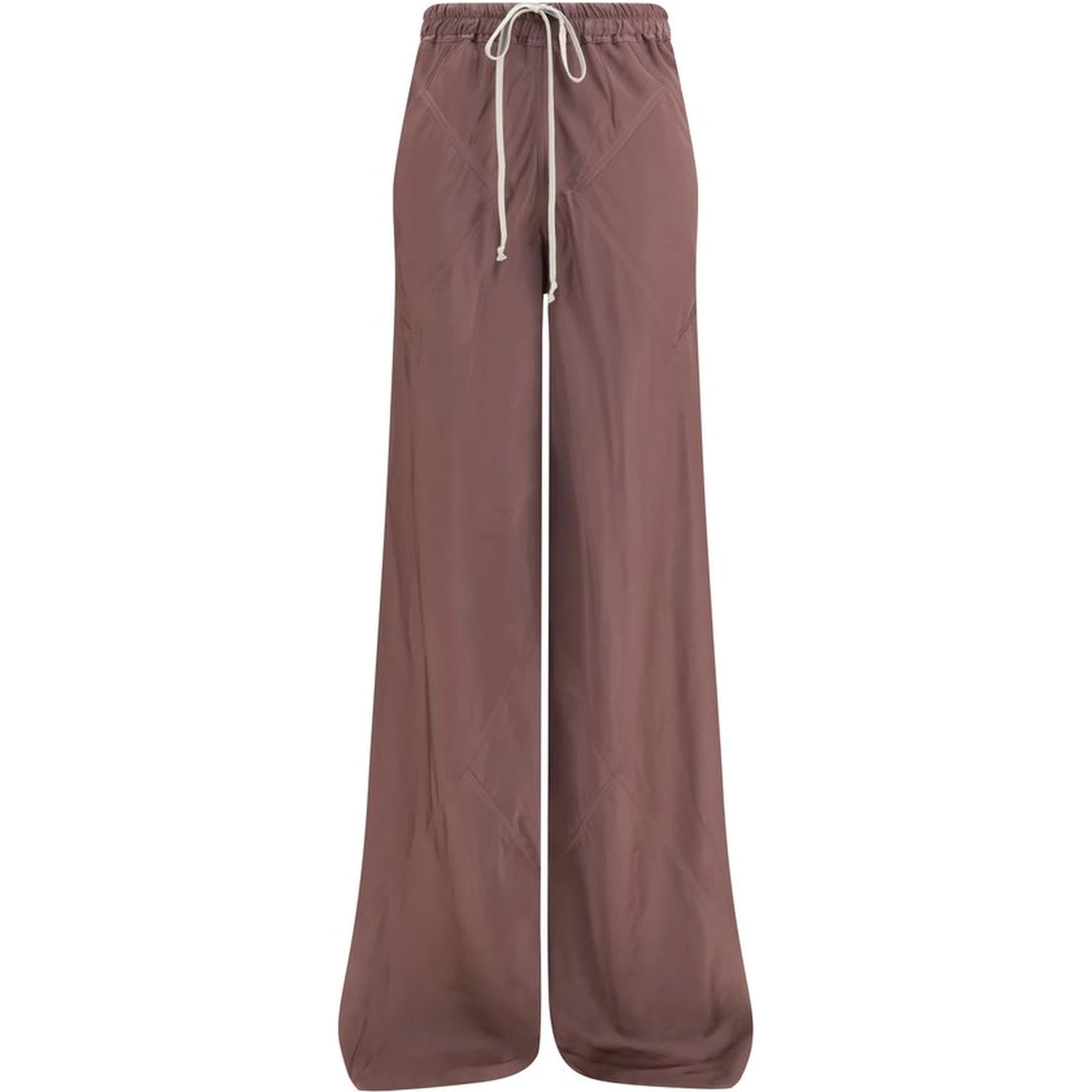Brown Silk Casual Pants