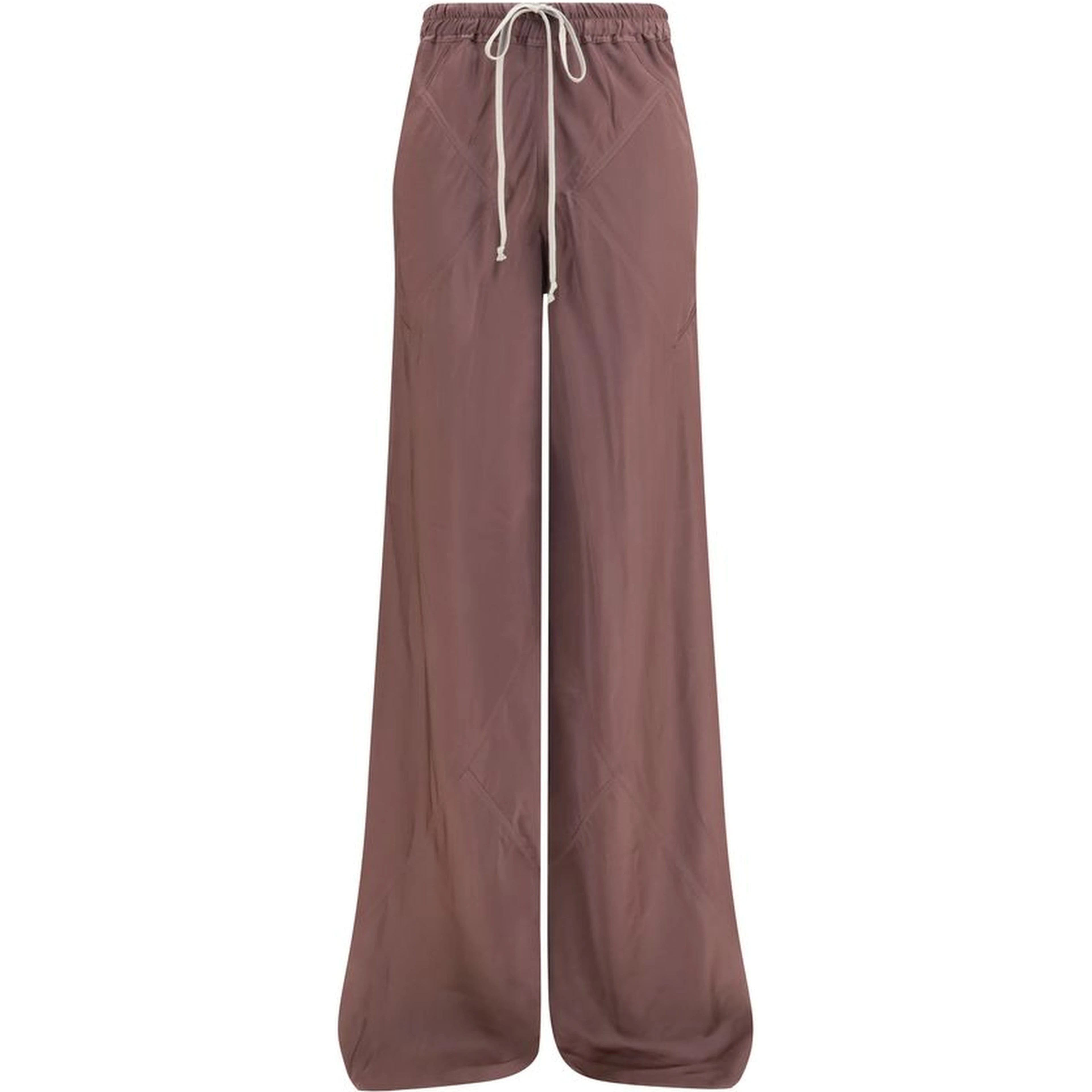 Brown Silk Casual Pants