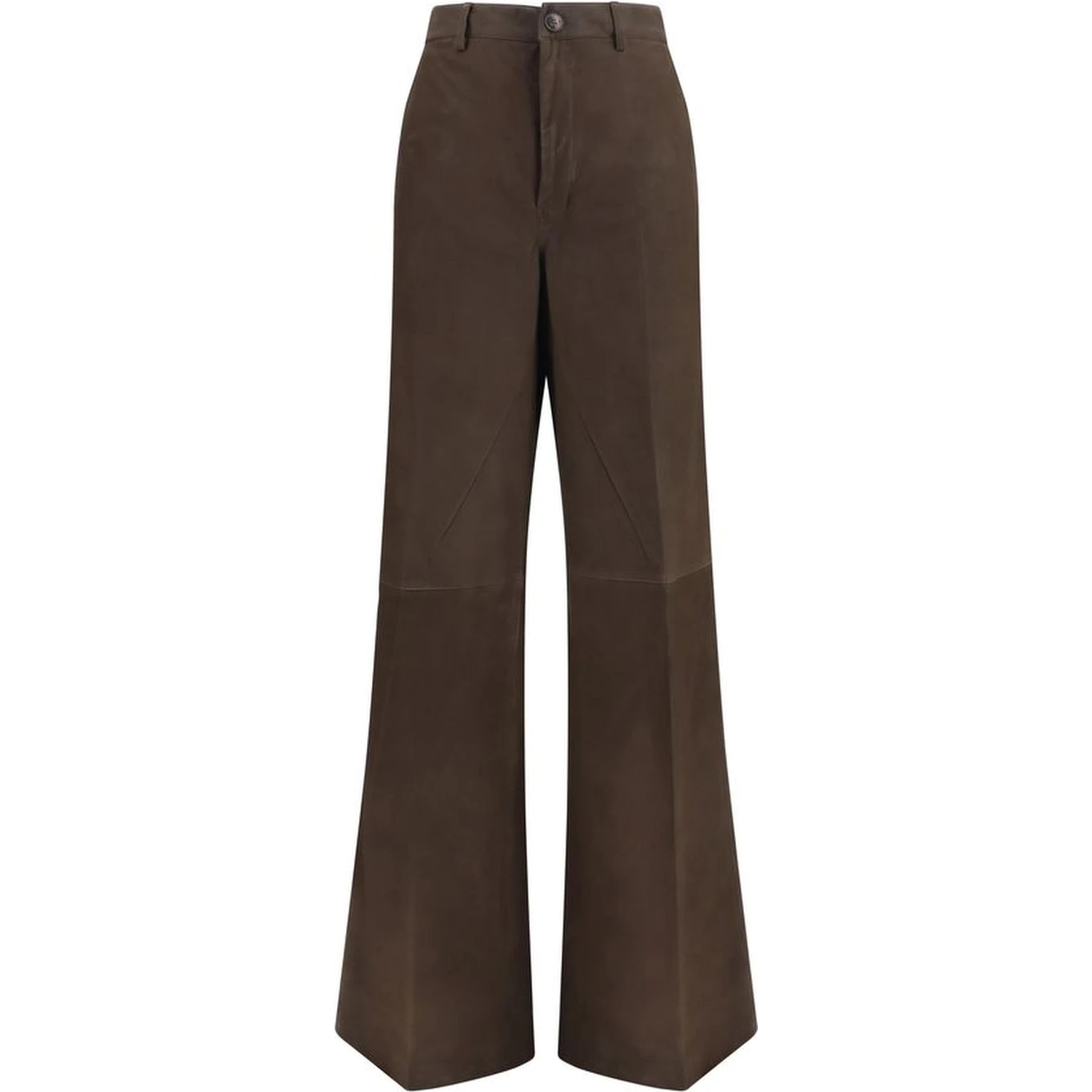 Brown Calf Leather Bos Taurus Casual Pants